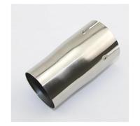 Exhaust Tail Muffler Tip Pipe 304 Stainless Steel Pipe Diameter Sleeve Straight Pipe Conversion Welding 63mm Out 76mm Tail Pipe Exhaust Pipe Cap(60mm out 63mm)