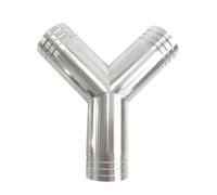 Exhaust Tail Muffler Tip Pipe 8/10/12.7/16/19/-76Mm Hose Barb Butt Welding Y Shaped 3 Way 304 Stainless Steel Fitting Tail Pipe Exhaust Pipe Cap(38mm)