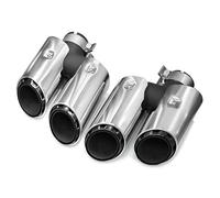 Exhaust Tail Muffler Tip Pipe Car Exhaust Tip Muffler Tip Three Layer Tailpipe Replacement Exhaust Pipe Nozzle Tips For Macan 2014 2015 2016 2017 2018 Tail Pipe Exhaust Pipe Cap(Silver)