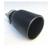 Exhaust Tail Muffler Tip Pipe Car Muffler Modified Tail Pipe Stainless Steel Large Caliber Universal Tail Throat Matte Black Exhaust Tip Micro Tips Tail Pipe Exhaust Pipe Cap(60MM IN-101MM OUT)