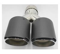 Exhaust Tail Muffler Tip Pipe Carbon Fiber Stainless Steel Universal Carbon Exhaust End Pipe Double Tips Many Size Offer Tail Pipe Exhaust Pipe Cap(70MM IN-89MM OUT)