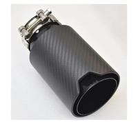 Exhaust Tail Muffler Tip Pipe For E46 F30 Xf 1pc Matte Black Carbon Fiber Stainless Steel Exhaust Muffler Auto Parts Retrofit Tip Tail Parts Tail Pipe Exhaust Pipe Cap(51MM IN- 93MM OUT)