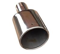 Exhaust Tail Muffler Tip Pipe Inlet 63 Outlet 105mm Universal Exhaust Muffler Stainless Steel Tail Pipe Chrome Trim Decorative Tip Exhaust Pipe Tail Pipe Exhaust Pipe Cap(57MM IN-105MM OUT)