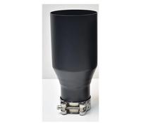 Exhaust Tail Muffler Tip Pipe Muffler Matt Black Tip Slash Cut End Pipe 1PC Universal Accessories Flat Stainless Steel Tail Pipe Exhaust Pipe Cap(60-101 flat)