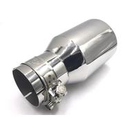 Exhaust Tail Muffler Tip Pipe Universal 1Pcs 63mm-102mm Chrome Stainless Steel Car Rear Round Exhaust Pipe Tail Muffler Tip Car Accessories Tail Pipe Exhaust Pipe Cap(IN 51MM OUT 89MM)