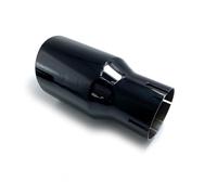 Exhaust Tail Muffler Tip Pipe Universal Exhaust End Pipe Car Exhaust Tip Accessories 1 Piece Black 304 Stainless Steel Tail Pipe Exhaust Pipe Cap(51MM IN 101MM OUT)