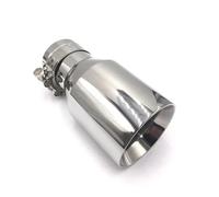 Exhaust Tail Muffler Tip Pipe Universal Exhaust Muffler Tail Pipe Stainless Steel Chrome Decorative Tip Exhaust Pipe Automobile Accessories Car-Styling Tail Pipe Exhaust Pipe Cap(IN 48MM-OUT 89MM)