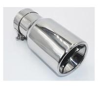 Exhaust Tail Muffler Tip Pipe Universal Exhaust Muffler Tip Stainless Steel Pipe Chrome Trim Modified Car Tail Throat Liner Pipe Exhaust Tail Pipe Exhaust Pipe Cap(60mm In-114mm Out)