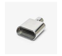 Exhaust Tail Muffler Tip Pipe Universal Exhaust Muffler Tip Stainless Steel Square Pipe Chrome Trim Modified Car Tail Pipe Exhaust Tailpipe Tail Pipe Exhaust Pipe Cap(60mm Inlet)