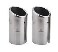 Exhaust Tail Pipe, 1 Pair 67mm Stainless Steel Exhaust Pipe Ends Car Exhaust Tail Pipe Muffler Tip Replacement
