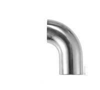Exhaust Tail Pipe 1Pc 19mm 25mm 32mm 38mm 63mm 90° Bend Elbow Pipe Tube DIY Exhaust Pipe Air Intake Tube For Car 304 Stainless Steel Car Exhaust Tip(51mmOD 120mm 80mm)