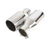 Exhaust Tail Pipe 1PC Universal Car 304 Stainless Steel Exhaust Pipe Curly Flange Muffler Tip End Pipe Accessories End Pipes(ID 48 OD 76 mm)
