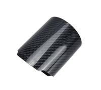 Exhaust Tail Pipe Car Universal Straight Flange Carbon Fiber Exhaust Tip Cover Muffler Pipe Case Housing(Glossy In87-Ou91)