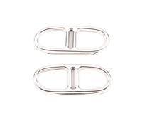 Exhaust Tail Pipe Cover Trims 2PCS Automobiles Tail Throat Decor Frame Exhaust Pipe Trim Covers Stickers Accessory Compatible With Benz For GLA H247 4WD 2020 2021(Silver)