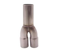 Exhaust Tail Pipe Exhaust Merge Collector Dual 1.5'' ID Inlet Single 1.75'' OD Outlet Stainless Steel Car Tuning