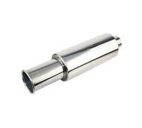 Exhaust Tail Pipe Exhaust Muffler Pipe 63mm Universal Racing Muffler 102mm Rolled Outlet Car Exhaust Tip