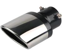 Exhaust Tail Pipe Exhaust Tip Universal Tips For 1.5-2.3 Inch Car Pipe Bolt On Design With Mesh Tailpipes Muffler Auto Accessories(Straight silver)