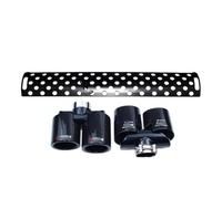 Exhaust Tail Pipe For Land For Rover For Defender 90 110 2020-2024 Exhaust Pipe Upgrade Kane Square Mouth Black Round Muffler Tip Tail Car Exhaust Tip(Carbon fiber 3.0)