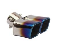 Exhaust Tail Pipe Stainless Steel Universal Square End for One Change Two Double Car Exhaust for Pipe Muffler Tail for Outlet for Nozzle(2)