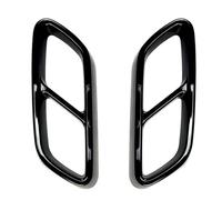 Exhaust Tail Pipe Tip Cover 2Pcs Exhaust Muffler Pipe Tip Tailpipe Cover Trim Covers Compatible With Benz For W206 C200 C260 C300 2022 2023 2024(Glossy Black)