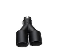Exhaust Tail Pipe Tip Pipe 1 Piece Double Matte Black Stainless Steel Car Exhaust Tip Pipe Universal Exhaust Tip U Type For GTI For MK7 For Golf 7 Nozzle(Right ID60MMOD114MM)