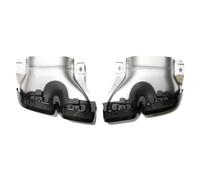 Exhaust Tail Throat For Benz W205 C200 C260 C300 C63 2019 2020 2021 2022 1 Pair Quad Carbon Fiber Exhaust Tip Muffler Tip Exhaust System Nozzzle Car End Pipes(Glossy)