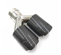 Exhaust Tail Tip Pipe 1 Piece Car-styling Glossy Carbon LOOK Coated Silver Stainless Steel Car Exhaust Pipe For Universal Muffler(ID 76mm-OD 101mm)