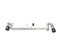 Exhaust Tail Tip Pipe 1 Set Dual Carbon Fiber Car Exhaust Tip For VW For CC Double Out Muffler Tip Stainless Steel Exhaust Tip Exhaust System Nozzle(Black)