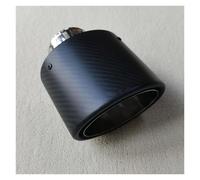 Exhaust Tail Tip Pipe 1PCS Oval Carbon Fiber 130/150MM Large Diameter Outlet Nozzle Universal Car Stainless Tailpipe Exhaust Pipe Tips Muffler(ID 54MM-OD 130MM)