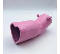 Exhaust Tail Tip Pipe 2.5-inch Car Heart-shaped Style Single Outlet Exhaust Pipe Rear Exhaust Head Muffler Tailpipe Exhaust Pipe(Pink bent)
