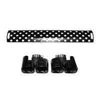 Exhaust Tail Tip Pipe For Land For Rover For Defender 90 110 2020-2022 Rear Exhaust Tail Pipe Upgrade Round Stainless Steel Four Outlet Rectangle Muffler Tip(Black B 1set 2.0T)