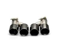 Exhaust Tailpipe 1 Pair Exhaust Tailpipe Tip For BMW 535i 535d F10 F11 Upgrade For M5 Look Quad Stainless Steel Tailpipe Trims(Black)