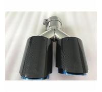 Exhaust Tailpipe 1 PC Car Modification Universal Dual Blue Automobile Exhaust Pipe Muffler Tip For 3 Series W222 Micro Tips Pipe End Pipes(54 IN -101 OUT)