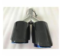 Exhaust Tailpipe 1 PC For 3 Series W222 Micro Tips Pipe Car Modification Universal Dual Blue Automobile Exhaust Pipe Muffler Tip For End Pipes(54 IN -101 OUT)