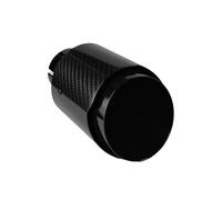 Exhaust Tailpipe 1 Pcs Universal Car Carbon Fibre Tail Throat Stainless Steel Silencer Bright Black Twill Glossy Muffler Exhaust Nozzle Tip Tailpipe Tube(57mm-101mm)