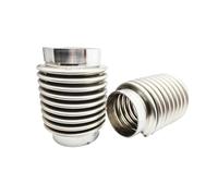 Exhaust Tailpipe 1 Piece Car Exhaust Flexible Pipe Exhaust Flex Connector Pipe Bellows Universal Stainless Steel Inlet 51mm 63mm 76mm Car Muffler Pipe(Inlet 63mm)
