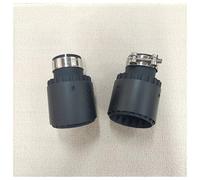 Exhaust Tailpipe 1 Piece Car Exhaust Pipe Car Muffler Carbon Fiber Exhaust Tip Universal Black 89mm 101mm Exhaust System Nozzle Car Muffler Pipe(70mm In-89mm Out)
