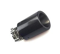 Exhaust Tailpipe 1 Piece For Car Exhaust Pipe Modified Curling Style Glossy Carbon Fiber Tail Ttips Universal Muffler Tip Tailpipe Tube(In77-0ut101mm)