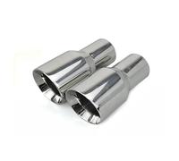 Exhaust Tailpipe 1 Piece For Universal Car Accessories 304 Stainless Steel Exhaust Pipe Silver Welding Muffler Tail Modified Tailpipe Tube(1PC In51-Out101mm)