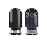 Exhaust Tailpipe 1 Piece Latest 3 Layer Design Twill Glossy Carbon Car Mufflers Tip For Universal Auto Stainless Exhaust Pipe Muffler Nozzle Tailpipe Tube(1PC Inlet 51mm)