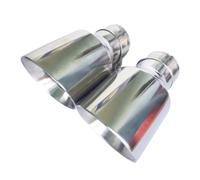 Exhaust Tailpipe 1 Piece Style Universal Stainless Steel Exhaust System End Pipe Car Exhaust Tip Car Muffler Pipe(IN 54MM OUT 114MM)