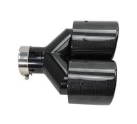 Exhaust Tailpipe 1 Piece Upgrade Dual Outlet Exhaust Tips Universal Automobile Real Carbon Fiber Muffler Tip Y Shape Nozzle Car Pipe Decoration Tailpipe Tube(63-101)