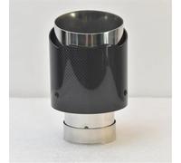 Exhaust Tailpipe 1PC Car Glossy Carbon Fibre Light Exhaust Muffler Pipe Tip Straight Universal Silver Stainless Mufflers Decorations End Pipes(57-89MM)