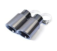 Exhaust Tailpipe 1PC For E63 Car Modified Glossy Black Carbon Fiber Bevel Muffler End Pipe Stainless Steel Exhaust Tip Tailpipe Tube(60-114)
