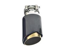 Exhaust Tailpipe 1PC For E71 Single Car Exhaust Tip Golden Pipe Glossy Carbon Fiber Plain Muffler Pipe End Pipes(57-101MM)