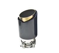 Exhaust Tailpipe 1PC Single Car Exhaust Tip Golden Pipe Glossy Carbon Fiber Plain Muffler Pipe For E71 End Pipes(54-89MM)