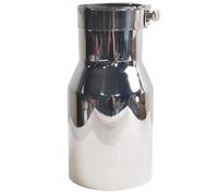 Exhaust Tailpipe 1Pc Universal Stainless Steel Exhaust Pipe Muffler Tip Flat Cut Horizontal Incision Tube Rear Tailpipe End Throat(51-101mm)