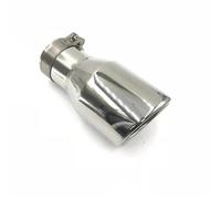 Exhaust Tailpipe 1pcs Car Exhaust Tip Muffler Universal Modified Tail Pipe 304 Stainless Steel Chrome Pipe For BMW For E90 For F30 Car Exhaust Tail End Pipe(54 IN 101MM OUT)