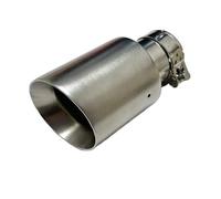 Exhaust Tailpipe 1pcs Cars Attachment Exhaust Pipe Stainless Steel Frosted Silver Tail Throat Horn Outlet Large Diameter Rear Tailpipe End Throat(67mm-101mm)