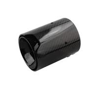 Exhaust Tailpipe 1Pcs For BMW 1 2 3 4 5 6 Series Carbon Fiber Exhaust Pipe Tip Muffler Car Modified Accessories Tailpipe Tube(Black 70mm)